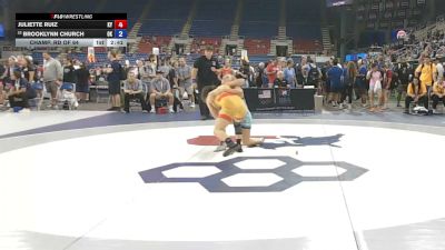 120 lbs Champ. Rd Of 64 - Juliette Ruiz, Kentucky vs Brooklynn Church, Oklahoma