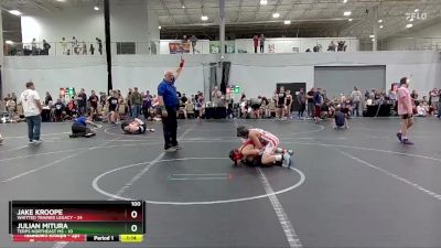 100 lbs Round 5 (6 Team) - Jake Kroope, Whitted Trained Legacy vs Julian Mitura, Terps Northeast MS