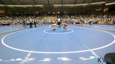 84 lbs Consi Of 8 #2 - Emmit Fourkiller, Tahlequah Wrestling Club vs Kamden Sparks, Tonkawa Takedown Club