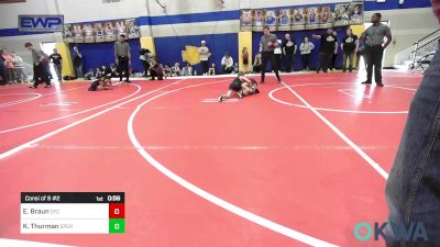 52 lbs Consi Of 8 #2 - Emerson Braun, Owasso Takedown Club vs Koen Thurman, Sperry Wrestling Club