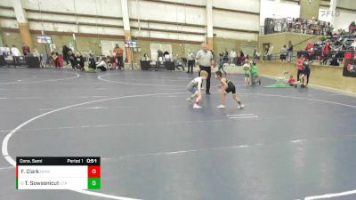 56 lbs Cons. Semi - Trent Sowsonicut, Utah vs Fletcher Clark, North Montana Wrestling Club