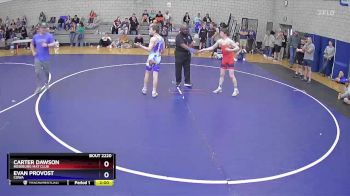 106 lbs Semifinal - Carter Dawson, Roseburg Mat Club vs Evan Provost, COWA