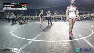 117 lbs Quarterfinal - Brinlee Taylor, Lady Outlaw Wrestling Academy vs Ava Belvin, Shelton Wrestling Academy