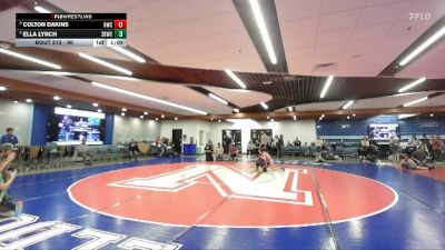 90 lbs Round 4 - Colton Dakins, Hawk Wrestling Club vs Ella Lynch, 208 Badgers Wrestling Club