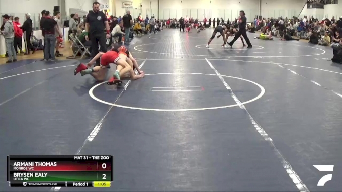 135 lbs Cons. Round 4 Armani Thomas Monroe WC vs Brysen Ealy Utica WC