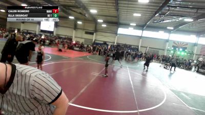 62 lbs Round Of 16 - Caleb Romero, Manu WC vs Ella Degroat, No Team