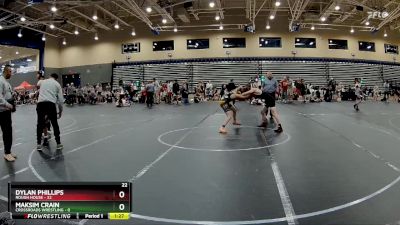 96 lbs Round 1 (8 Team) - Dylan Phillips, Rough House vs Maksim Crain, Crossroads Wrestling