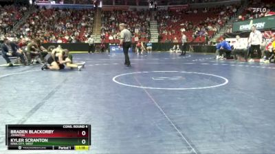 3A-175 lbs Cons. Round 4 - Kyler Scranton, Iowa City, West vs Braden Blackorby, Johnston