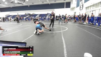 126 lbs 1st Place Match - Mason Clowminzer, San Marcos High School vs Cash Andrade, CVBJJ