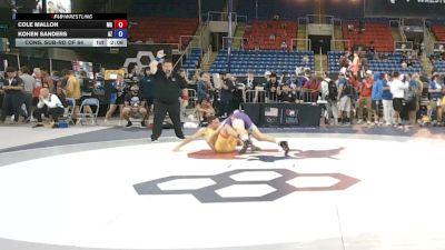 138 lbs Cons. Sub-rd Of 64 - Cole Mallon, Massachusetts vs Kohen Sanders, Arizona
