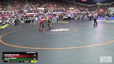 110 lbs Quarterfinal - Autumn Wilson, Tonganoxie HS vs Callie Priest, Ellis HS