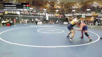 215 lbs Cons. Round 1 - Peyton Gibson, Russell HS vs Brandon Jones, Anthony/Harper-Chaparral HS