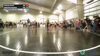 78 lbs Rr Rnd 5 - Kinslee McVey, Honey Badgers Wrestling Club vs Brighton Horawa, Verdigris Youth Wrestling