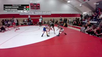 49-51 lbs Round 1 - Grayson Huggans, Top Notch WC vs Rayden Burgess, Greeley Metro WC