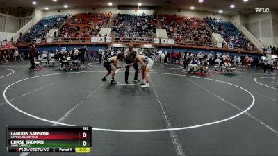 132 lbs Champ. Round 2 - Landon Sansone, Loyola-Blakefield vs Chase Erdman, John Carroll