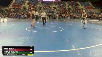 105 lbs Champ. Round 1 - Natalie Carlson, West Fargo United vs Katie Bynum, Pembina County North