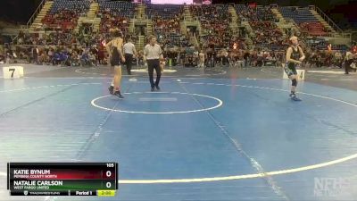 105 lbs Champ. Round 1 - Natalie Carlson, West Fargo United vs Katie Bynum, Pembina County North