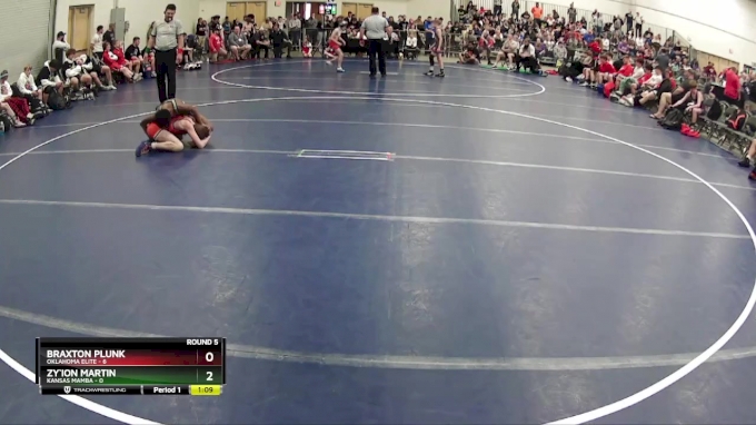 80 lbs Round 5 (6 Team) - Braxton Plunk, Oklahoma Elite vs Zy`ion ...