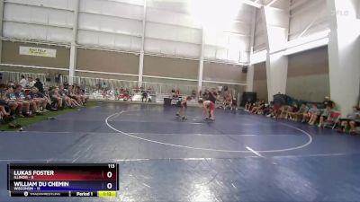 113 lbs Placement Matches (8 Team) - Lukas Foster, Illinois vs William Du Chemin, Wisconsin