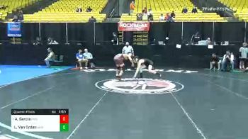 132 lbs Quarterfinal - Armando Garcia, Unattached 130 vs Luke Van Orden, Unattached 83