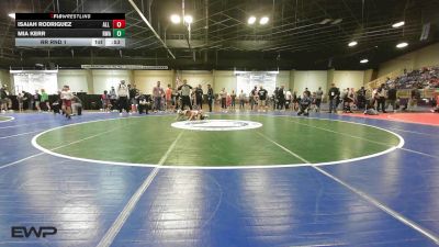 64 lbs Rr Rnd 1 - Isaiah Rodriguez, All American Wrestling vs Mia Kerr, Roundtree Wrestling Academy