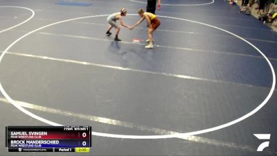 102 lbs Cons. Round 1 - Samuel Svingen, Peak Wrestling Club vs Brock Manderschied, Peak Wrestling Club