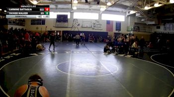 189 lbs Semifinal - Carmine Battaglia, Beaver County Christian School vs Tucker Walker, West Shamokin Hs