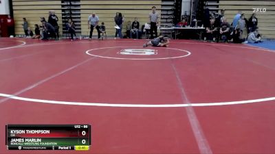 86 lbs Cons. Semi - Kyson Thompson, CIA vs James Marlin, Roncalli Wrestling Foundation