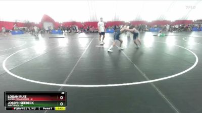 113 lbs Champ Round 1 (16 Team) - Logan Ruiz, Xavier-Cedar Rapids vs Joseph Seebeck, Mahtomedi