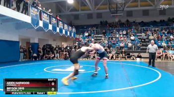 144 lbs Quarterfinals (8 Team) - Bryson Sims, Oak Grove HS vs Aiden Harwood, Lewisburg