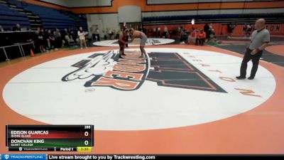 285 lbs Quarterfinal - Donovan King, Olivet College vs Edison Guarcas, Rhode Island