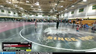 70 lbs 2nd Place Match - Brayden Rodgers, Eastside United vs Joshua Deming, Brookings Wrestling Associatio