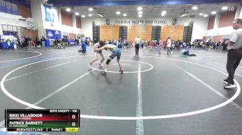 106 lbs Champ. Round 1 - Rikki Villasenor, Newport Harbor vs Patrick Barnett, St John Bosco