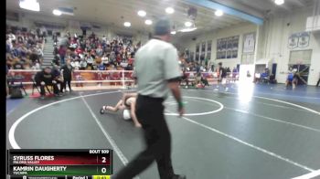 120 lbs Cons. Round 3 - Kamrin Daugherty, Yucaipa vs Syruss Flores, Paloma Valley