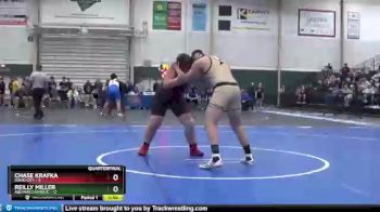 285 lbs Quarterfinals (8 Team) - Reilly Miller, Aquinas Catholic vs Chase Krafka, David City