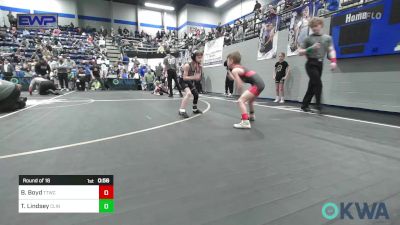 49 lbs Round Of 16 - Brody Boyd, Team Tulsa Wrestling Club vs Tyler Lindsey, Clinton Youth Wrestling