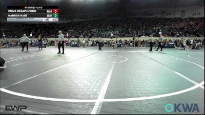 138 lbs Consi Of 8 #1 - Emma Branchcomb, Wagoner Takedown Club vs Hannah Hart, Grover Rains Wrestling Club
