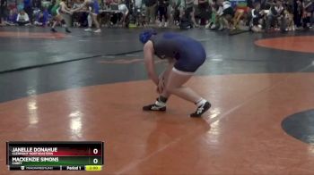 140 lbs Champ. Round 1 - Mackenzie Simons, CAREY vs Janelle Donahue, CLERMONT NORTHEASTERN