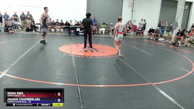 165 lbs Round 3 (8 Team) - Noah Ries, Ohio Scarlet vs Mason Chamberlain, Pennsylvania Blue