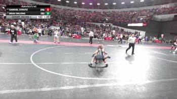 120 lbs Champ. Round 2 - Samuel Strutz, Sauk Prairie Wrestling Club vs Beau DeLong, CrassTrained: Weigh In Club
