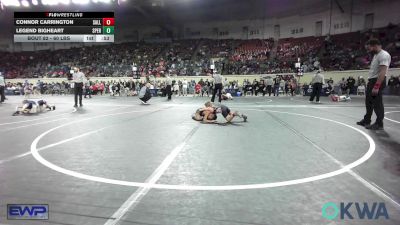 60 lbs Semifinal - Connor Carrington, Sallisaw Takedown Club vs Legend Bigheart, Sperry Wrestling Club