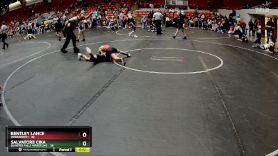 56 lbs Quarterfinal - Salvatore Cika, Olmsted Falls Wrestling vs Bentley Lance, Wadsworth