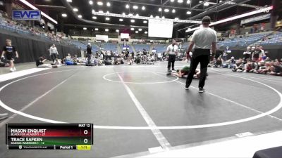 100 lbs Round 4 (6 Team) - Trace Safken, Kansas Warriors 1 vs Mason Enquist, Black Fox Academy