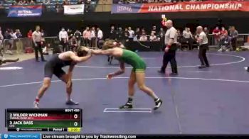 157 lbs Semifinal - 3 Jack Bass, Life vs 2 Wilder Wichman, Thomas More (Ky.)