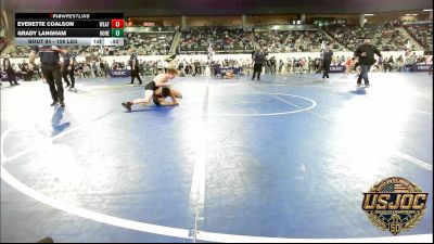 106 lbs Consi Of 8 #1 - Everette Coalson, Weatherford Youth Wrestling vs Grady Langham, Honey Badgers Wrestling Club