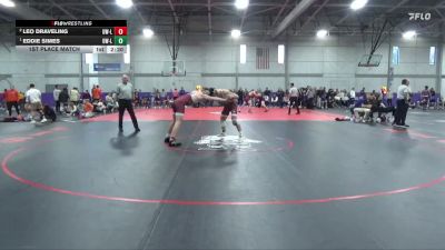 174 lbs 1st Place Match - Eddie Simes, Wisconsin-La Crosse vs Leo Draveling, Wisconsin-La Crosse