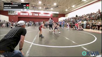 52 lbs 3rd Place - Nathan Villalobos, Hennessey Takedown Club vs Owen Dye, Pawnee Wrestling Club