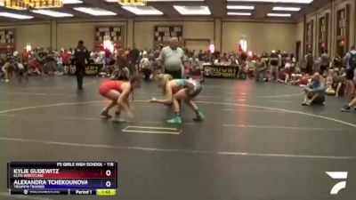 118 lbs Semifinal - Kylie Gudewitz, Elite Wrestling vs Alexandra Tchekounova, Triumph Trained