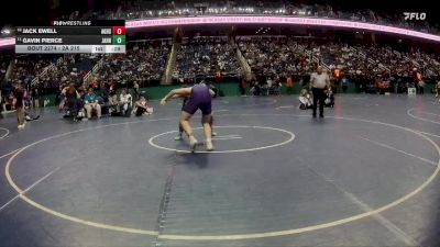 2A 215 lbs Cons. Round 2 - Gavin Pierce, John A. Holmes High School vs Jack Ewell, Ayden-Grifton High School