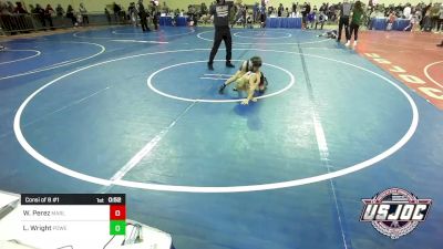 55 lbs Consi Of 8 #1 - Waylon Perez, Marlow Outlaws vs Ledger Wright, Powerhouse Wrestling